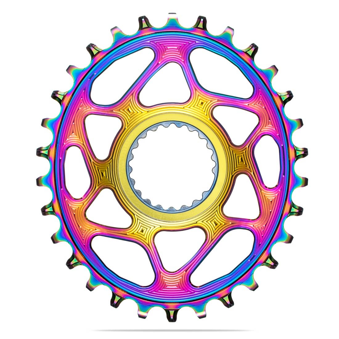 Shimano OVAL Direct Mount 1X Chainring PVD Rainbow