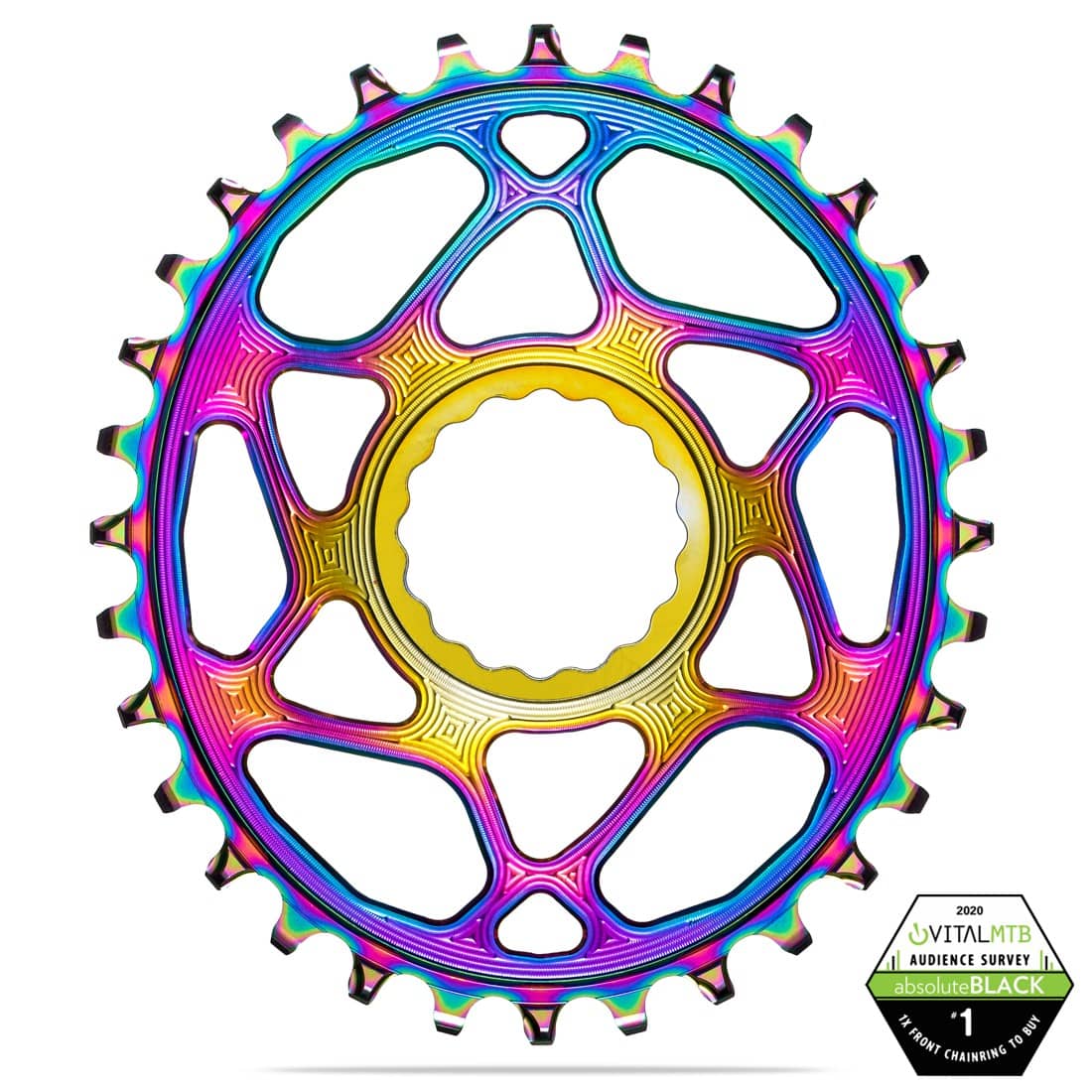 absoluteblack OVAL BOOST narrow wide direct mount cinch chainring for Race Face Rainbow