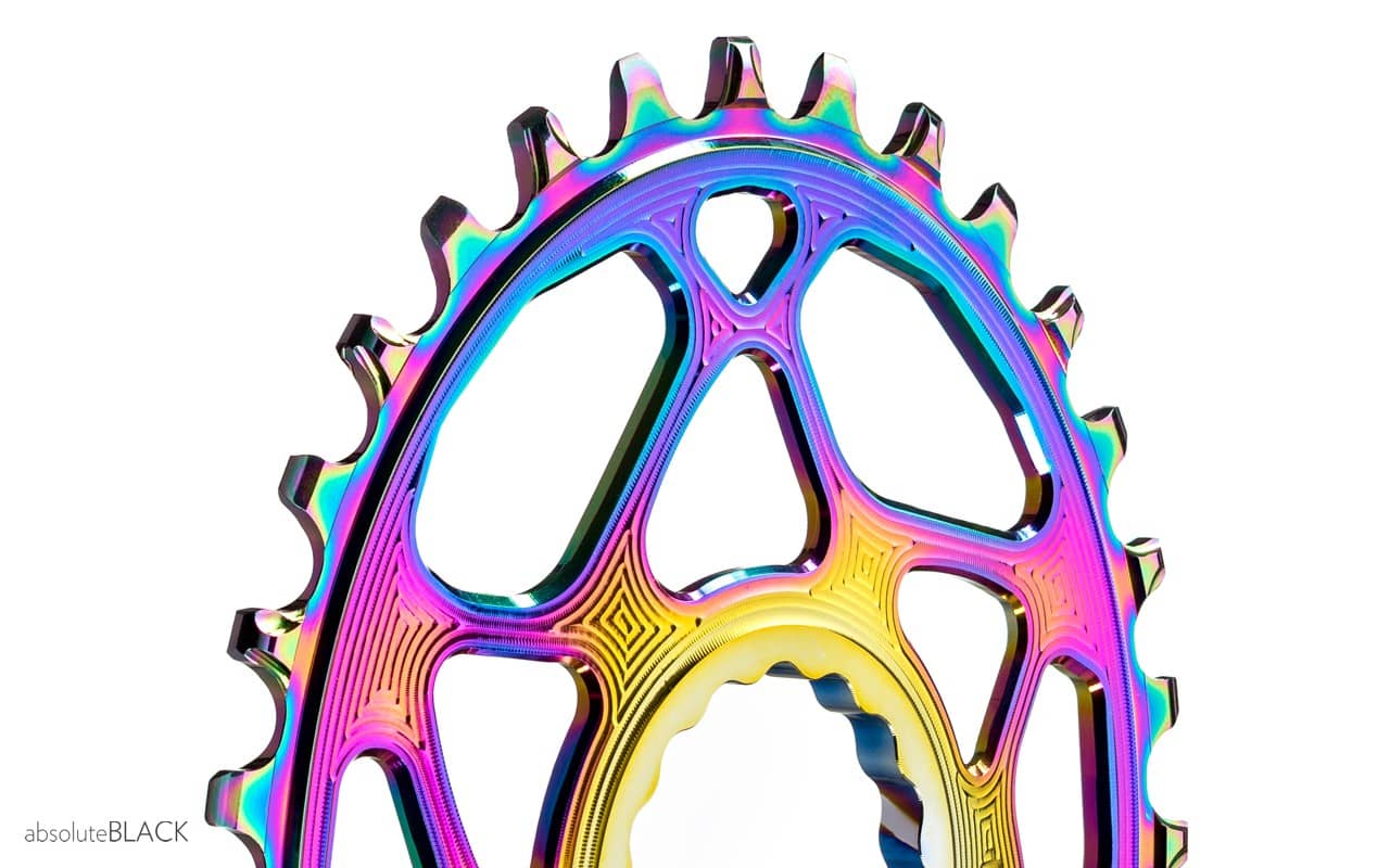 absoluteblack OVAL BOOST narrow wide direct mount cinch chainring for Race Face Rainbow