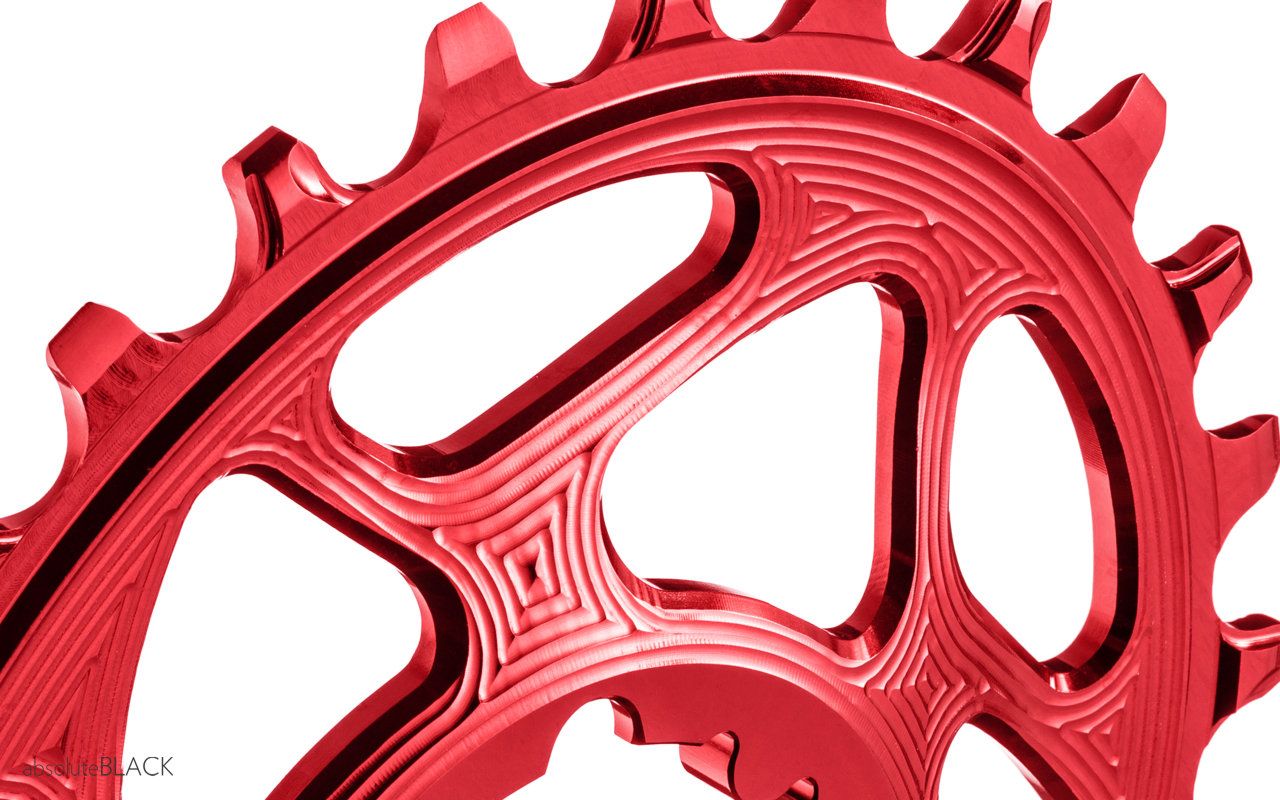 thumbnail image 2 of AbsoluteBLACK Red Oval Chainring For SRAM – Boost Your Mountain Bike’s Performance! 2 of 4
