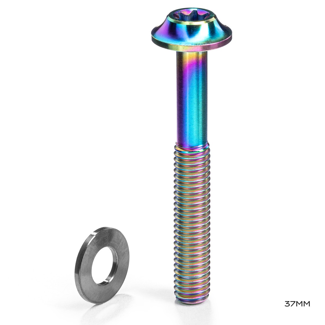 absoluteBLACK Titanium Flat Mount Caliper Bolts + Low Friction Washers