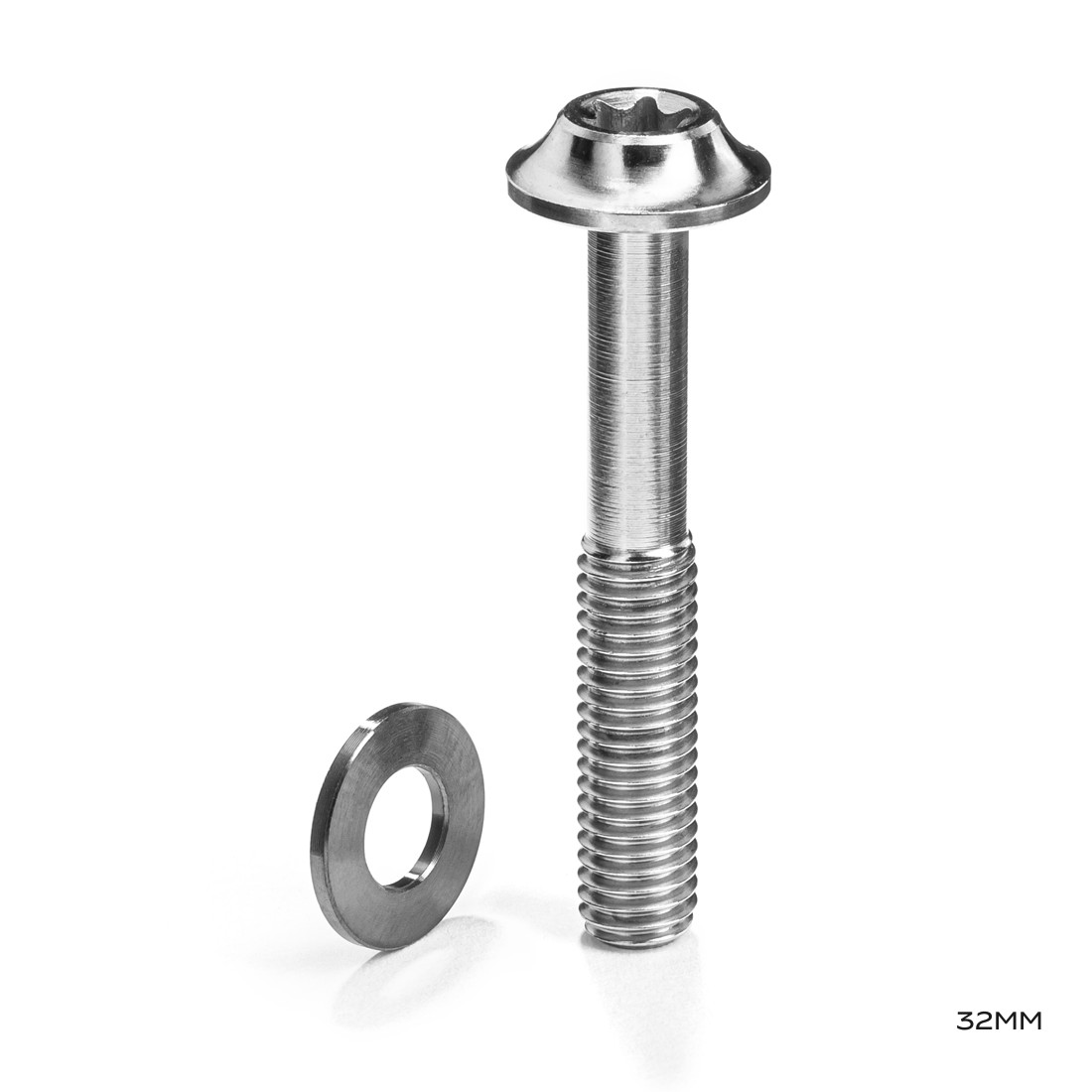 absoluteBLACK Titanium Flat Mount Caliper Bolts + Low Friction Washers