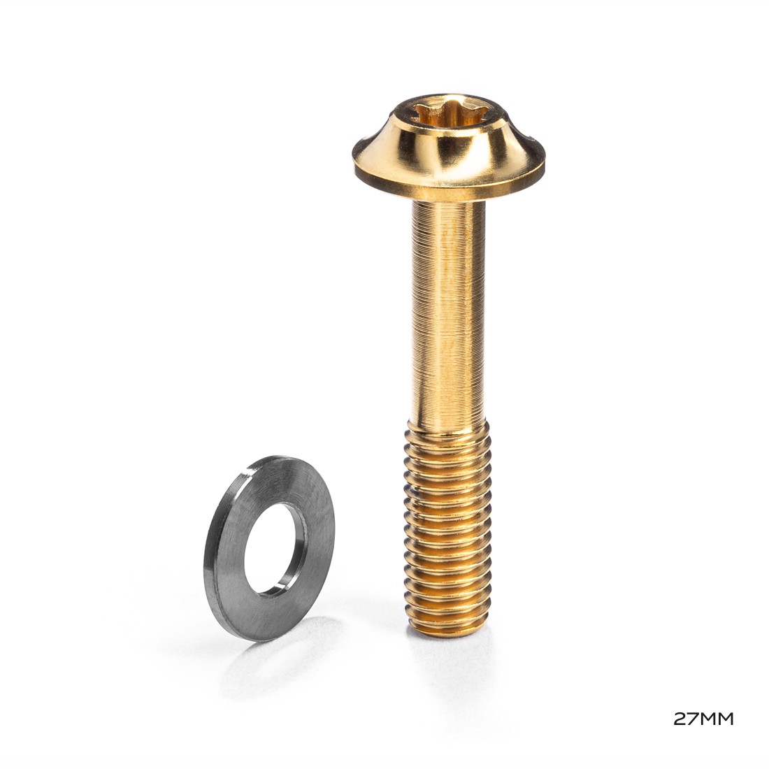 absoluteBLACK Titanium Flat Mount Caliper Bolts + Low Friction Washers
