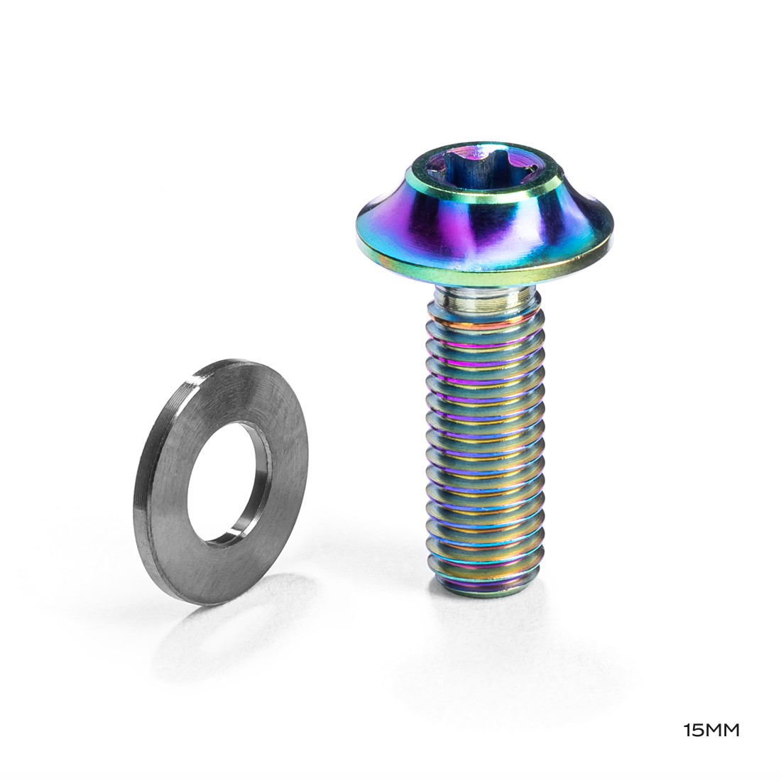 absoluteBLACK Titanium Flat Mount Caliper Bolts + Low Friction Washers