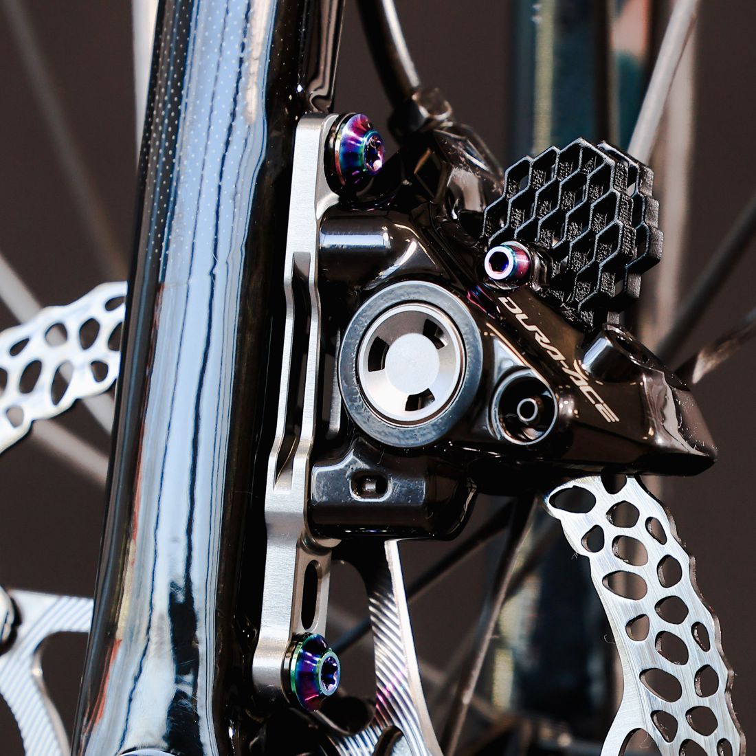 absoluteBLACK Titanium Flat Mount Caliper Bolts + Low Friction Washers