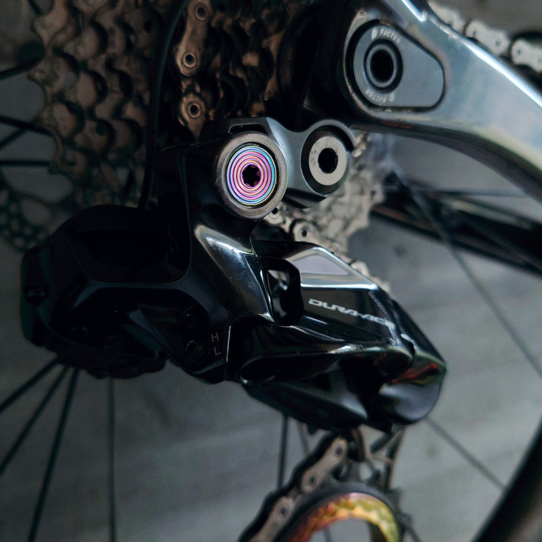 absoluteBLACK Titanium Rear Derailleur Hanger bolt for Shimano road