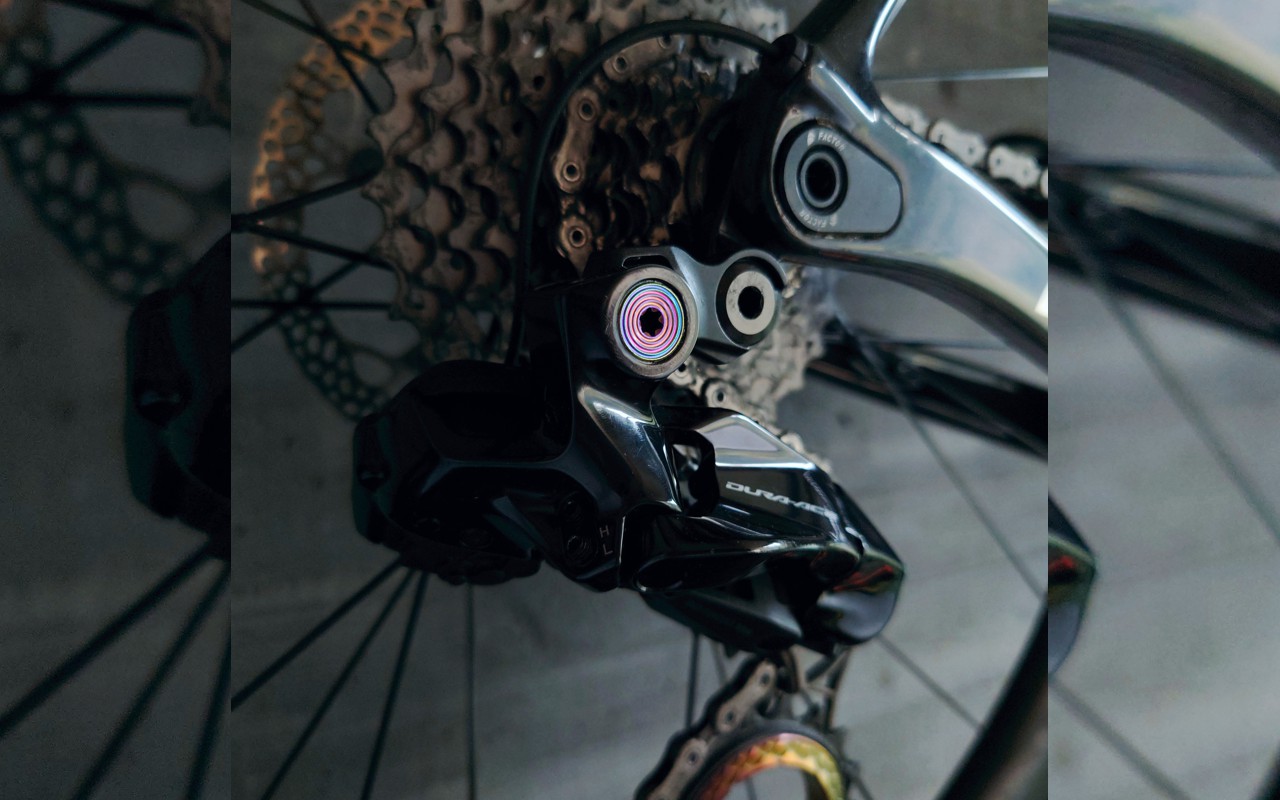 absoluteBLACK Titanium Rear Derailleur Hanger bolt for Shimano road