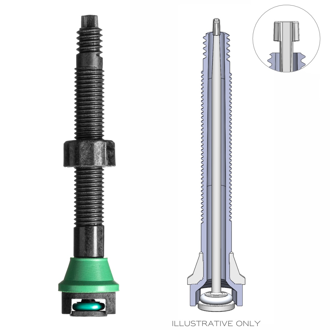 absoluteBLACK Aether carbon ultra-light tubeless valves