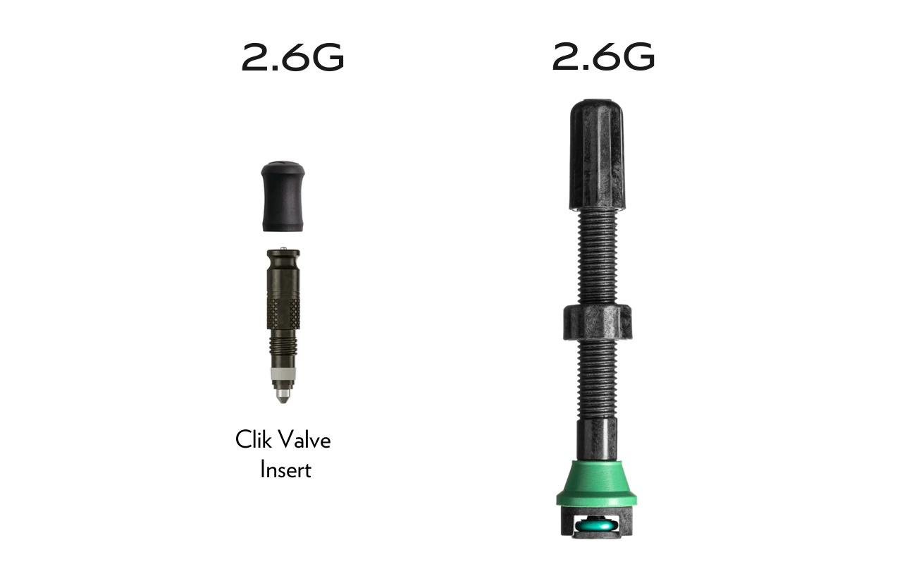 absoluteBLACK Aether carbon ultra-light tubeless valve weight comparison vs Clik valve insert. The entire absoluteblack valve weights same as Click valve insert only.