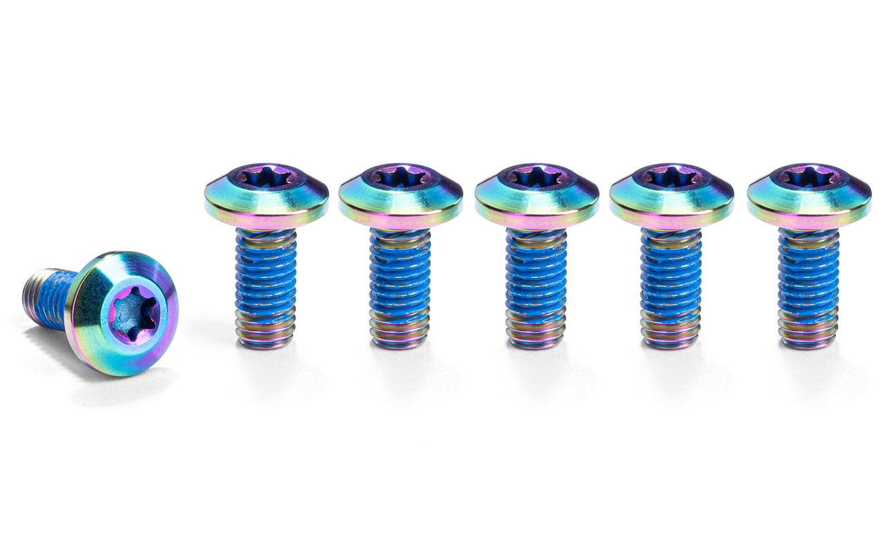 absoluteBLACK Titanium ISO disc rotor bolt kit