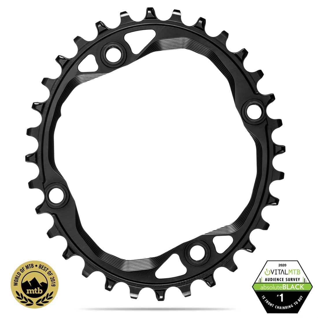 absoluteBLACK 1X OVAL 104 64 bcd Traction Chainring