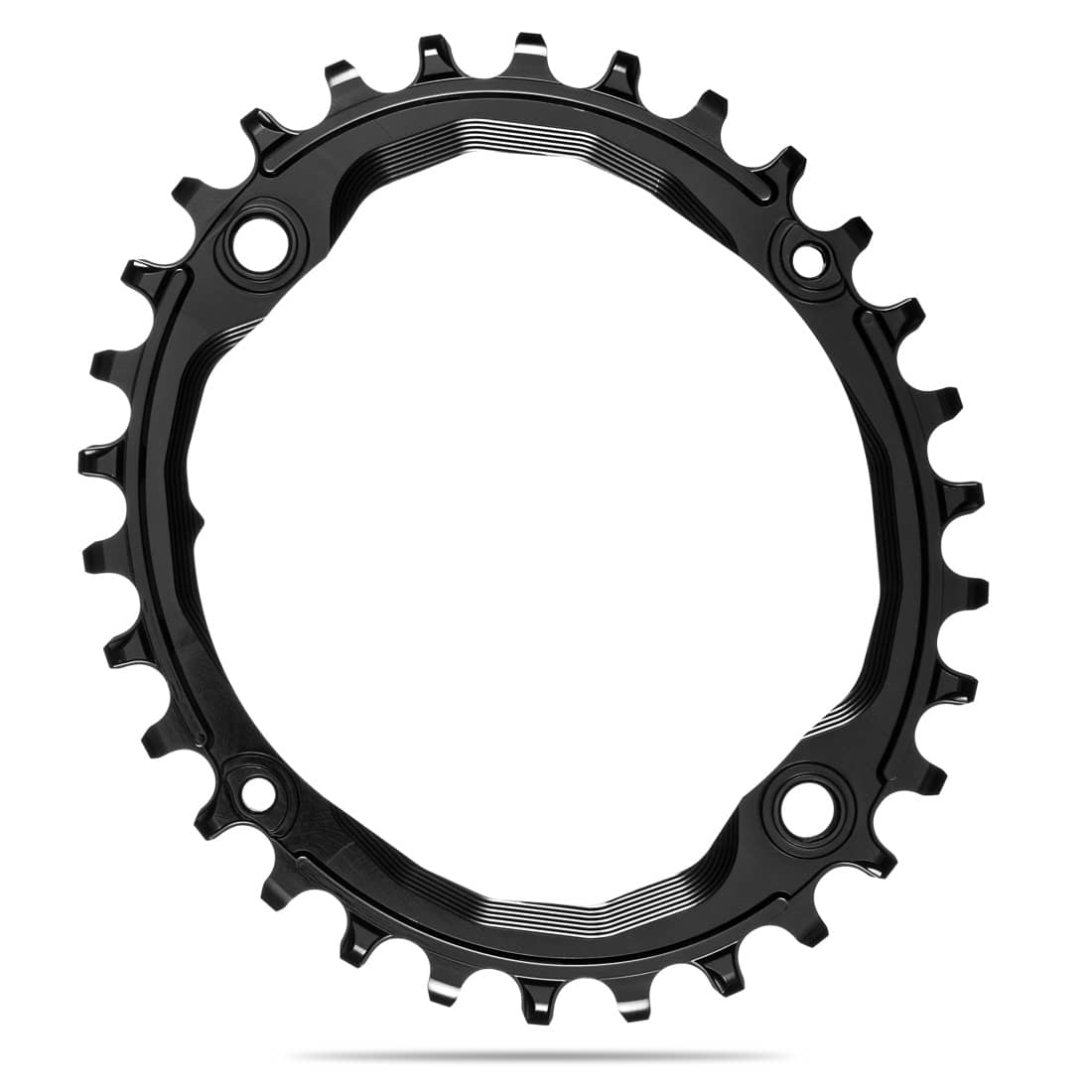 34t 104 BCD absoluteBLACK Oval 104 BCD Chainring Narrow-Wide Black 4-Bolt