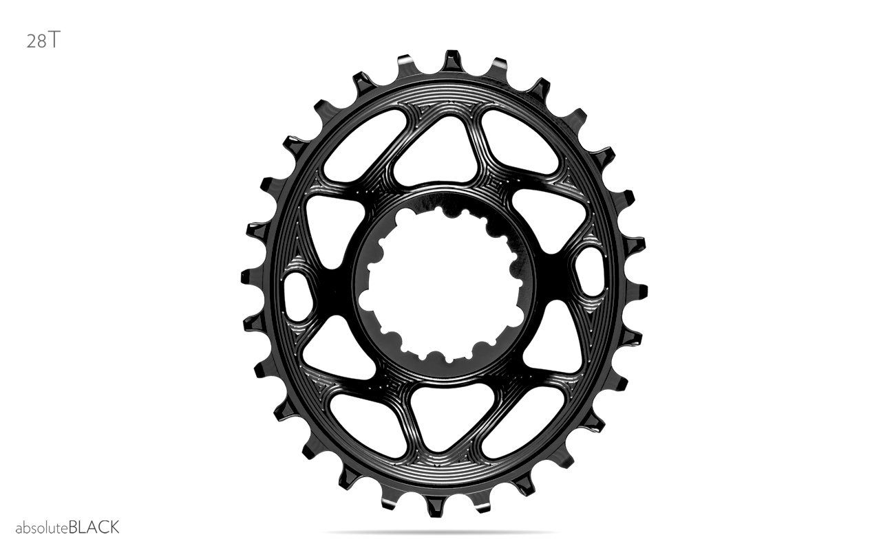 Absolute Black Oval SRAM DM Ti 32T Chainring Boost 3mm Offset 