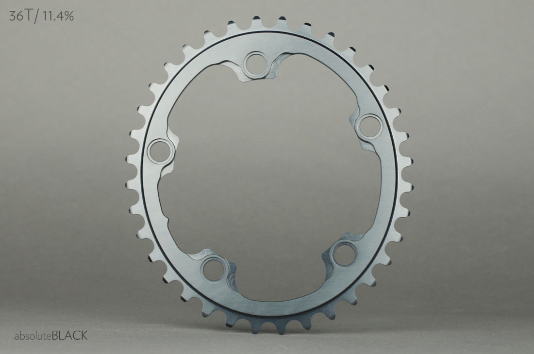 silver series OVAL ROAD 2X 110/5 BCD chainring