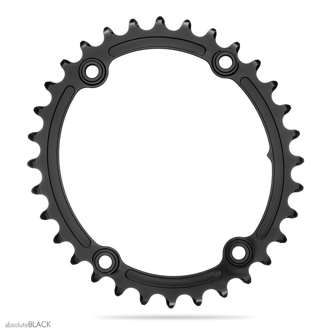 absoluteBLACK | Sub Compact 2X OVAL chainrings 110/4 46/30 & 48/32T