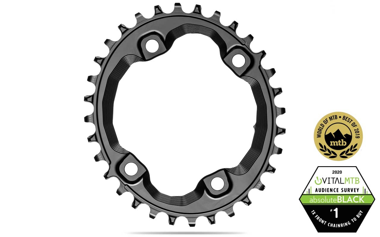 absoluteBLACK  1X OVAL XT M8000 Premium Traction chainring