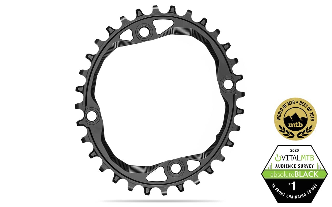 absoluteblack OVAL 104bcd traction chainring for Hyperglide+ 12spd chain