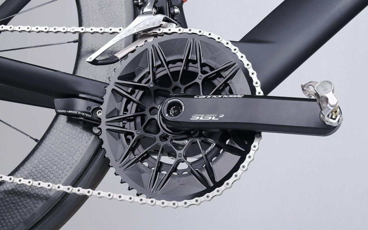 absoluteblack spidering oval chainring for Cannondale sisl