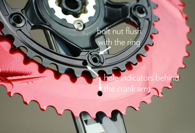 absoluteblack Sram oval chainring mounting instruction. How to mount oval chainring to Sram cranks 